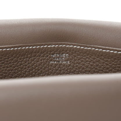 Hermes Taurillon Clemence Halzan 25 Etoupe 9 of 11