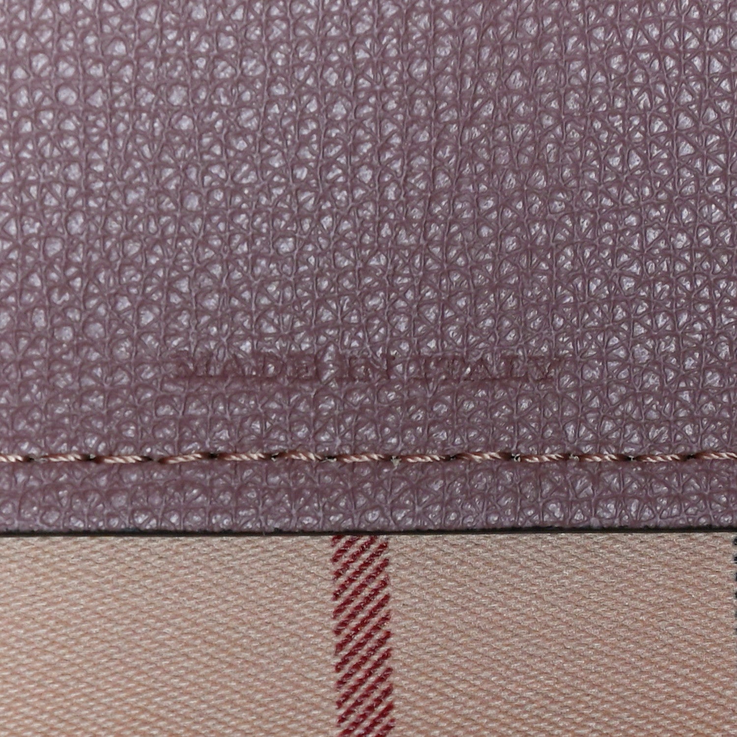Burberry Grainy Calfskin Haymarket Check Medium Reversible Tote Dusty Pink 10 of 16