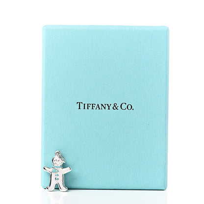 Tiffany Sterling Silver Enamel Gingerbread Man Charm Blue 4 of 4