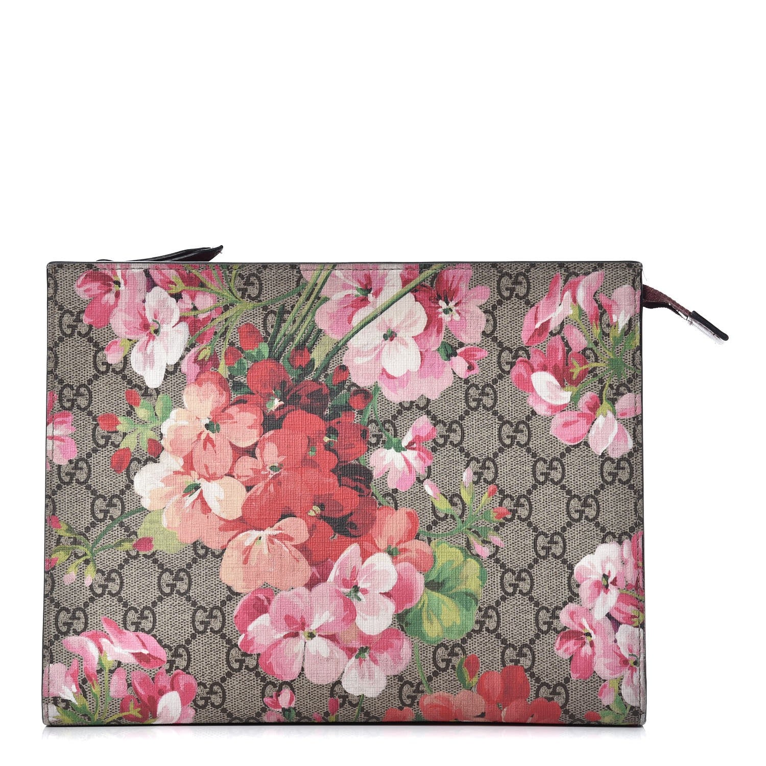 Gucci GG Supreme Monogram Blooms Large Cosmetic Case Beige Multicolor Dry Rose 1 of 10