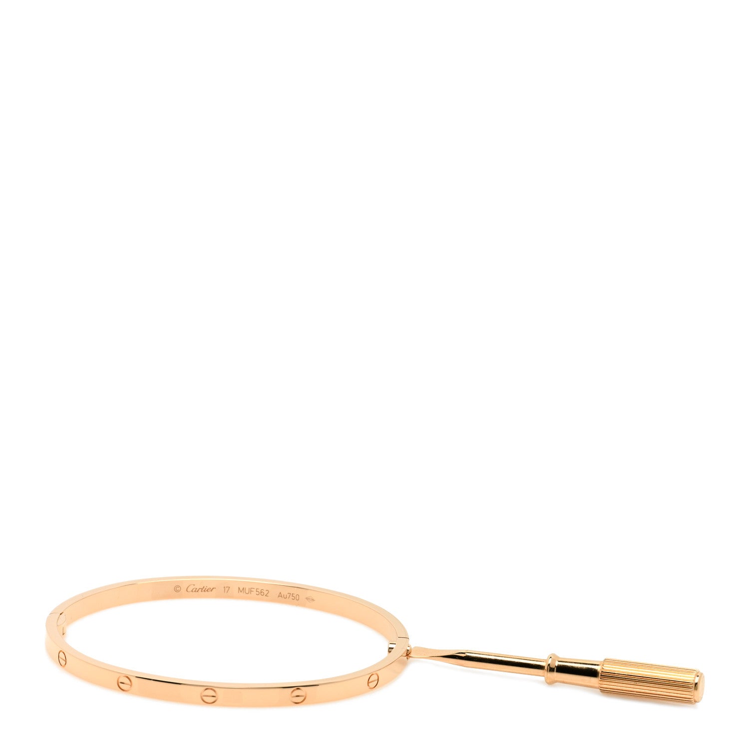 Cartier 18K Pink Gold Small LOVE Bracelet 17 4 of 5