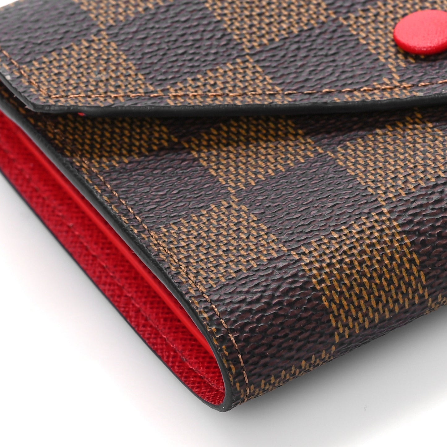 Damier Ebene Victorine Wallet Red
