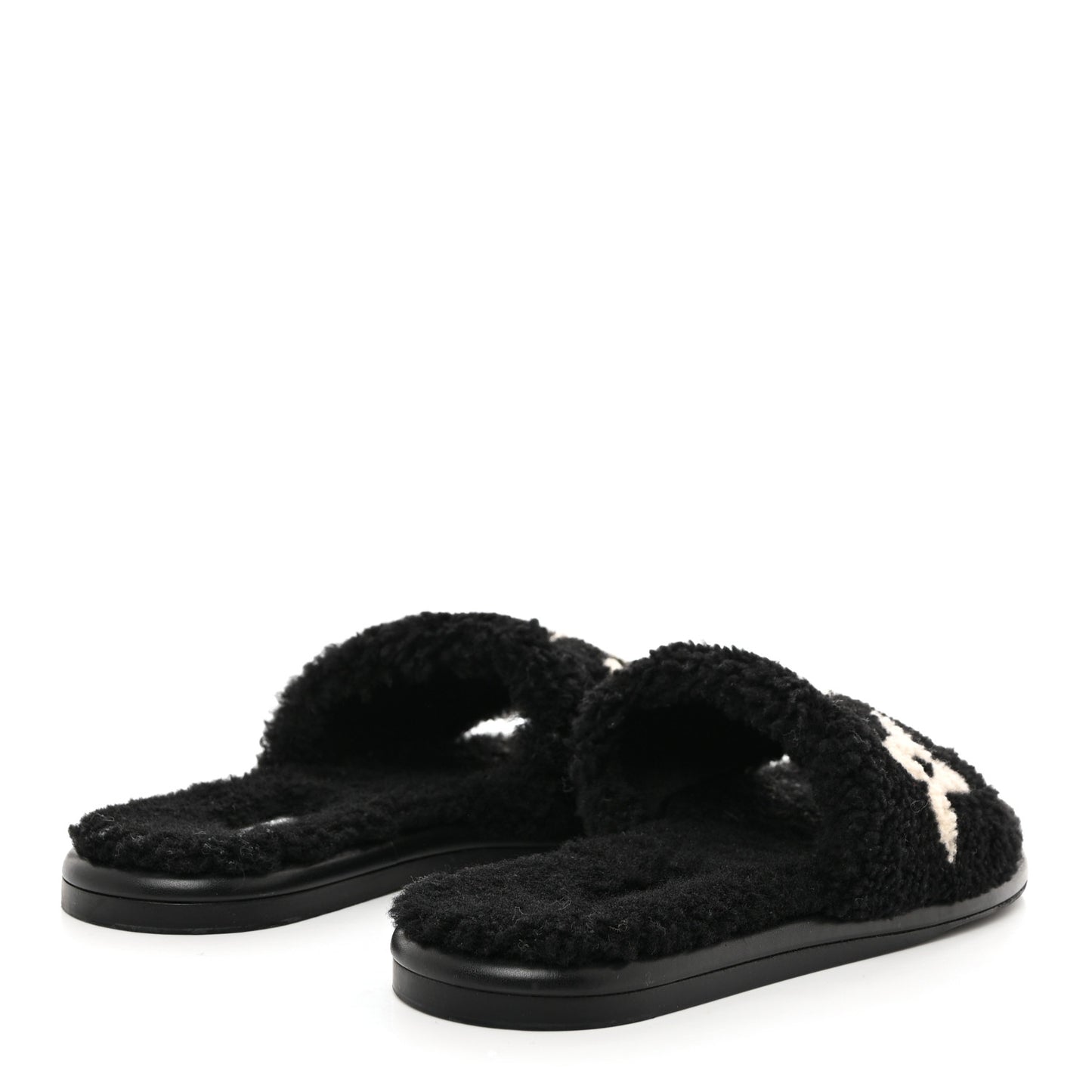 Shearling Magnetic Flat Mule 40 Black