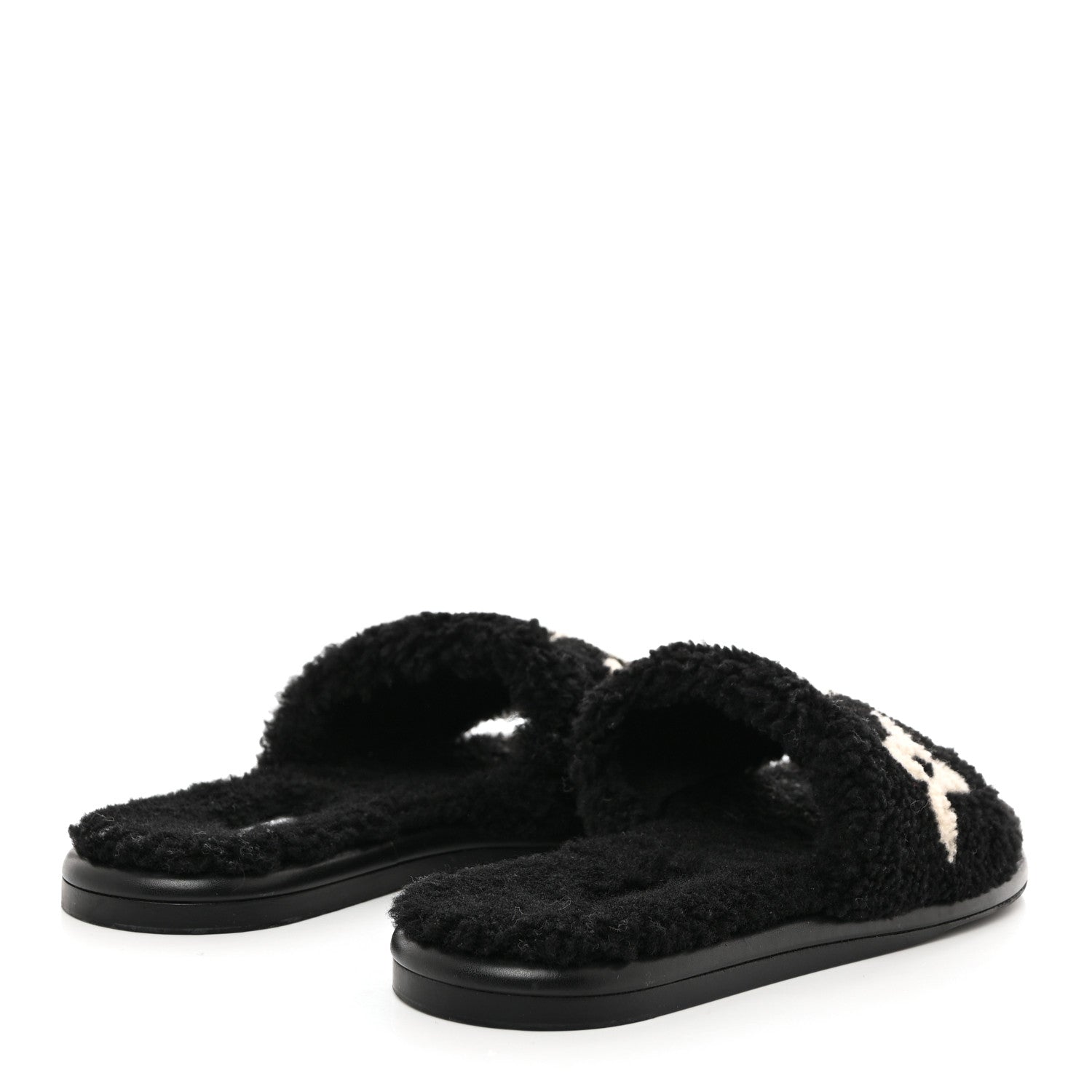 Louis Vuitton Shearling Magnetic Flat Mule 40 Black 4 of 9