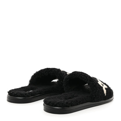 Louis Vuitton Shearling Magnetic Flat Mule 40 Black 4 of 9