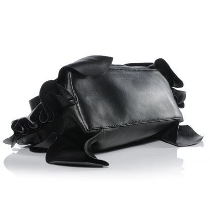 Valentino Garavani Nappa Leather Ruffled Hobo Black 5 of 9
