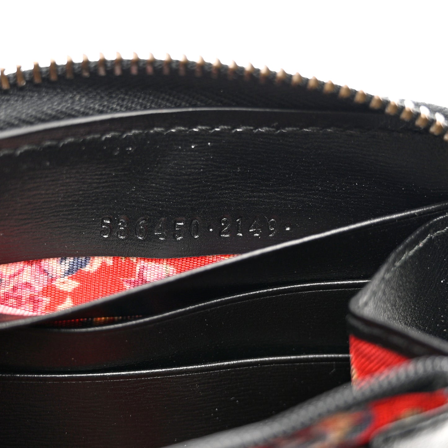 Calfskin Web Trapuntata GG Zip Around Wallet Black