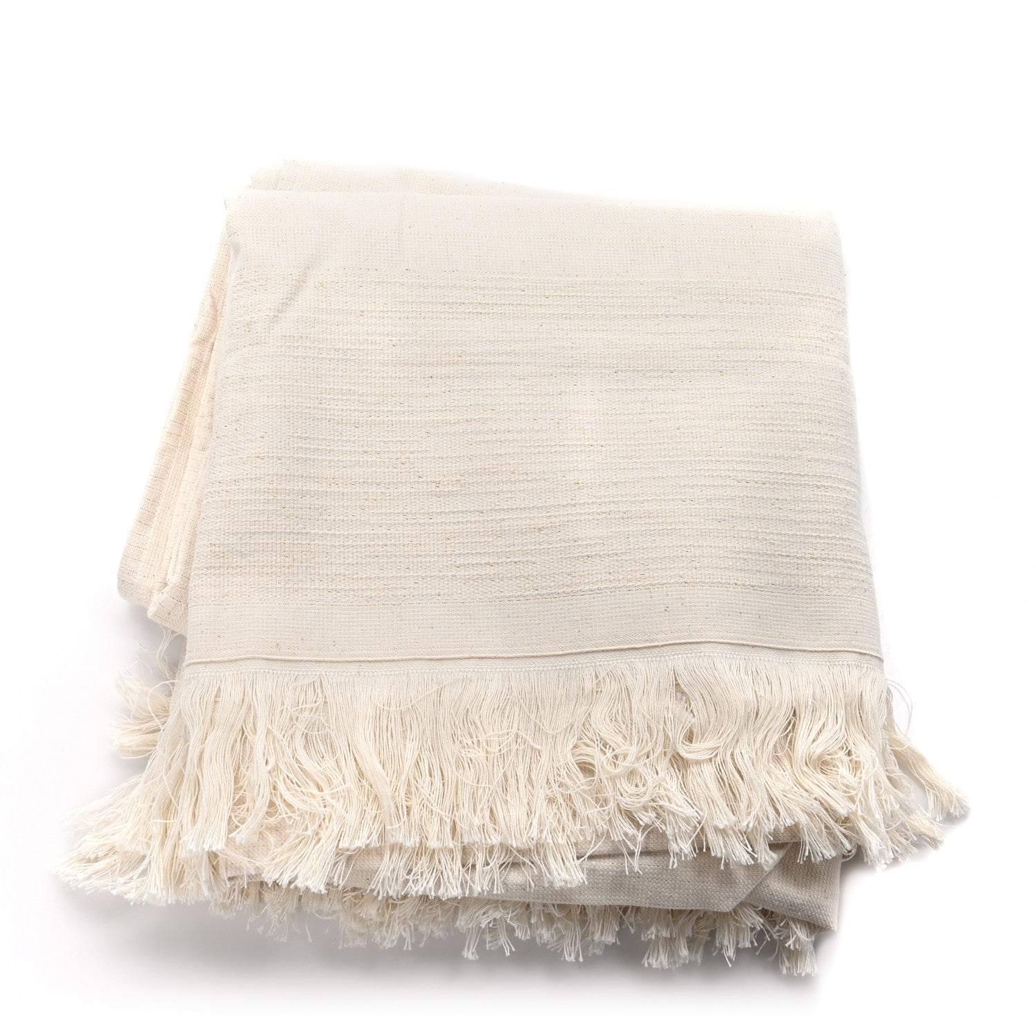 Chanel Cotton Quilted CC Beach Towel Pouch Set Ivory 3 of 4