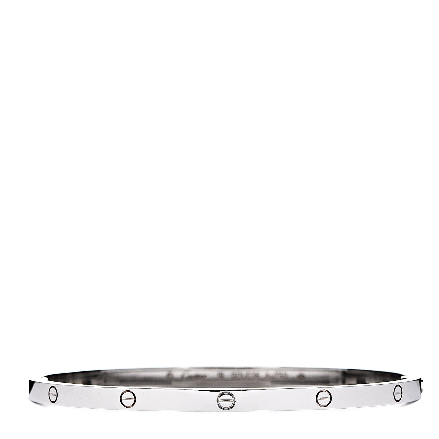 18K White Gold Small LOVE Bracelet 19