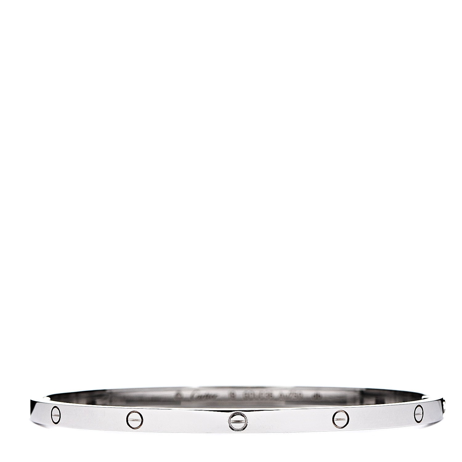 Cartier 18K White Gold Small LOVE Bracelet 19 1 of 4