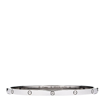 Cartier 18K White Gold Small LOVE Bracelet 19 1 of 4
