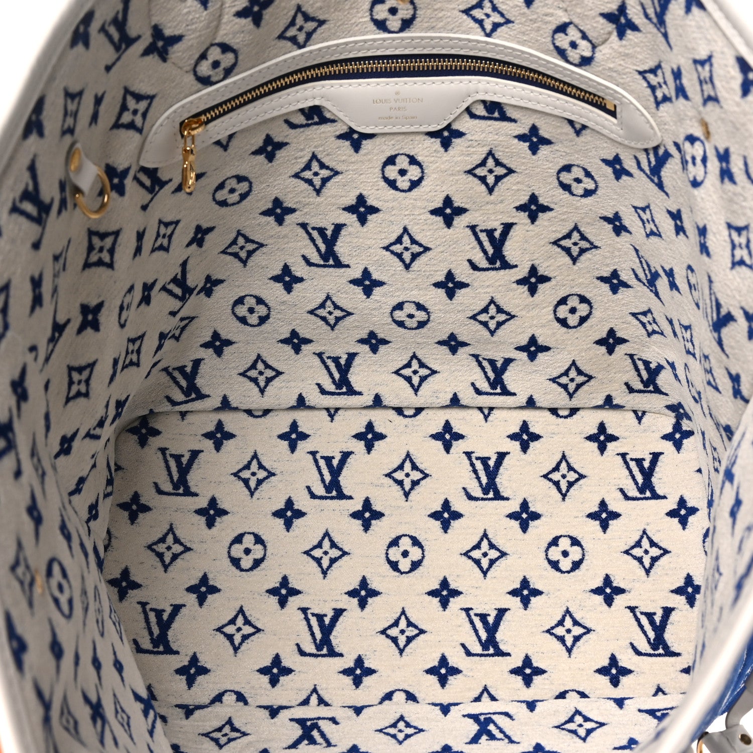 Louis Vuitton Jacquard Velvet Monogram LV Match Neverfull MM Bleu 5 of 10