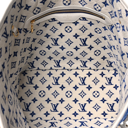 Louis Vuitton Jacquard Velvet Monogram LV Match Neverfull MM Bleu 5 of 10