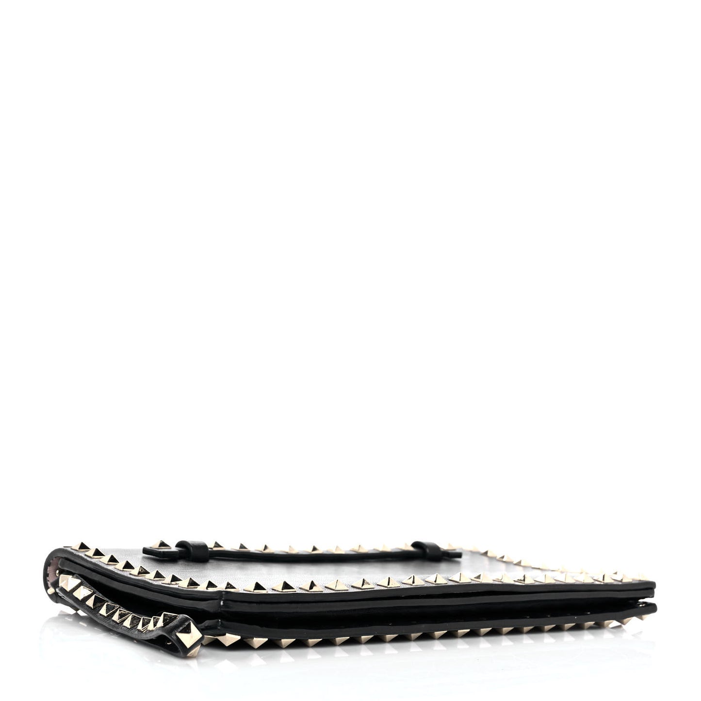Nappa Rockstud Wristlet Clutch Black