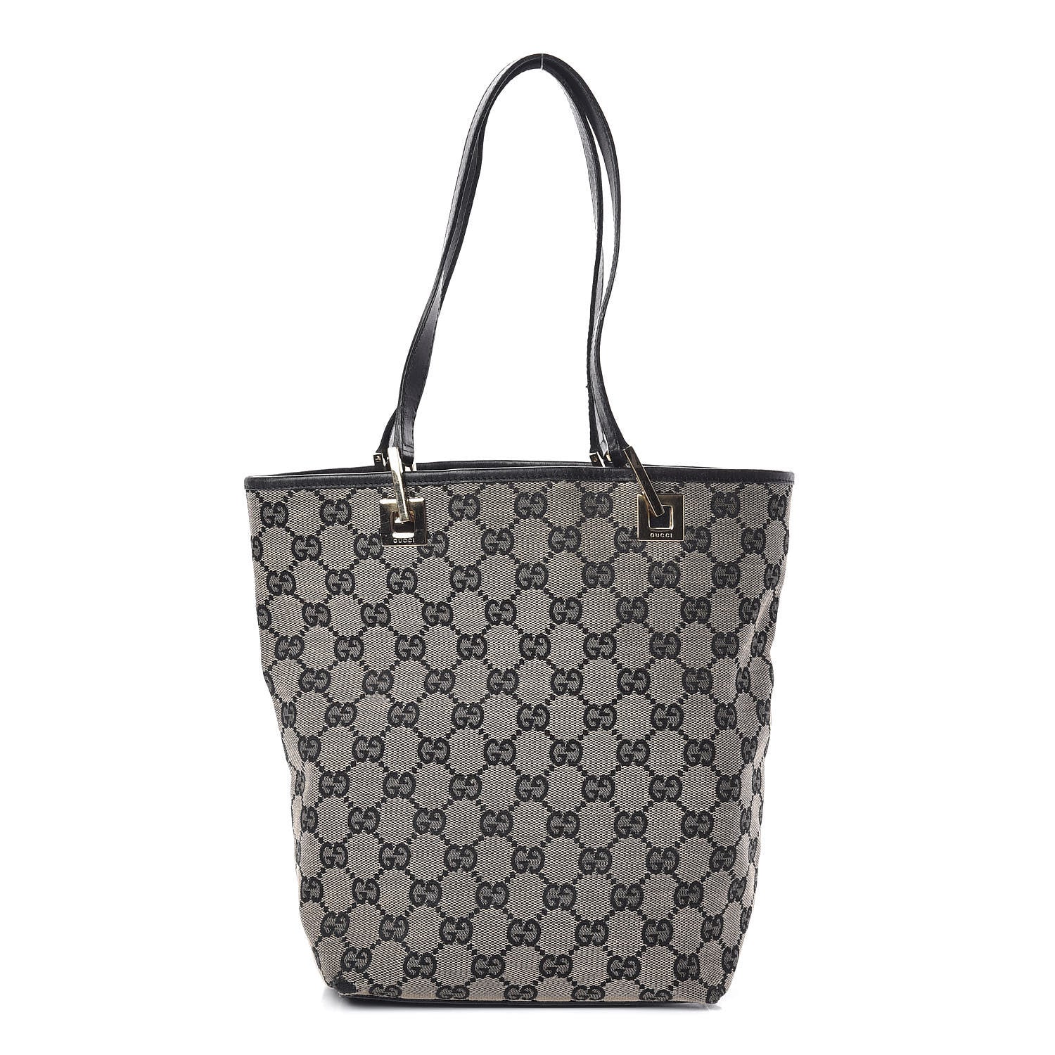 Gucci Monogram Small Bucket Tote Black 1 of 20