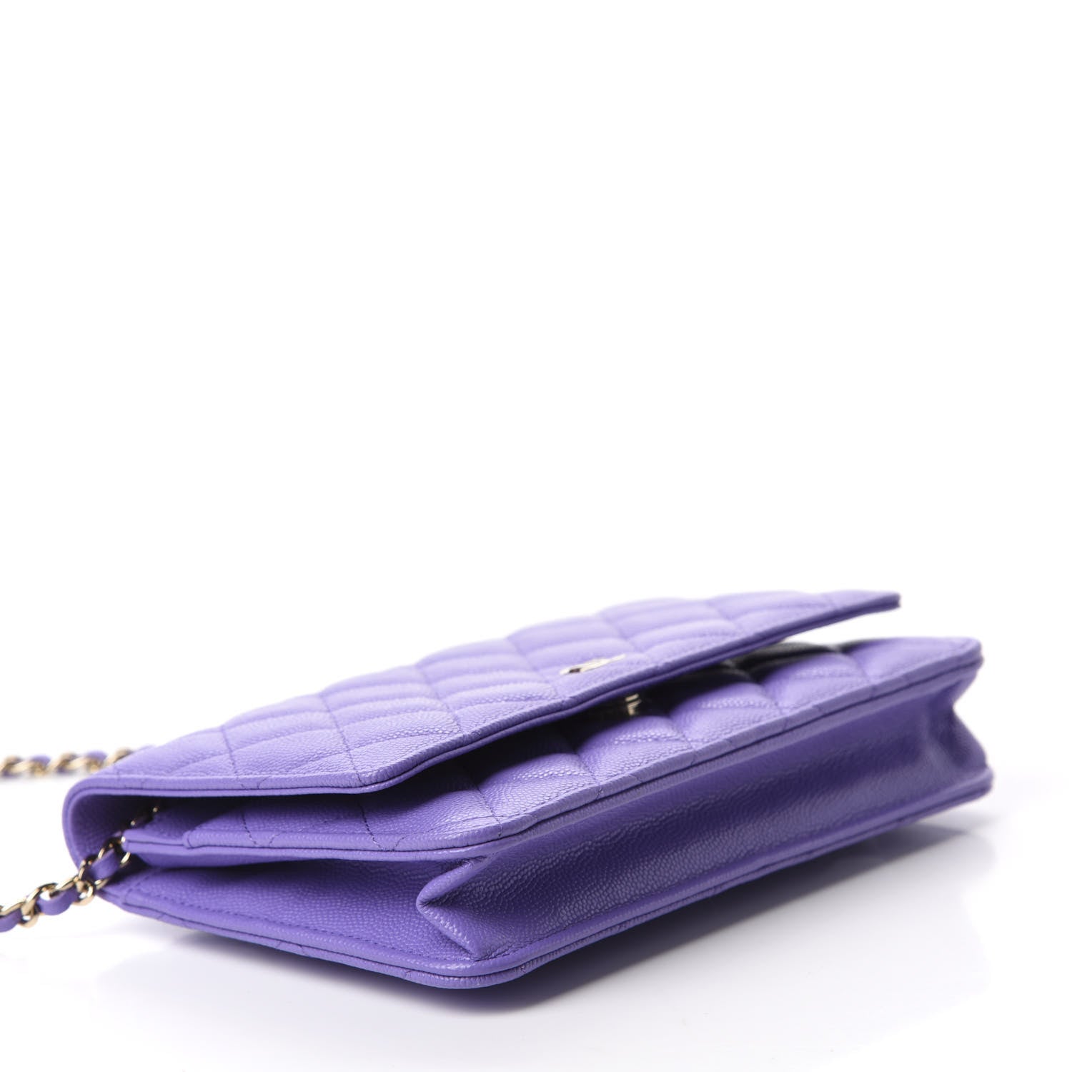 Chanel Caviar Quilted Wallet On Chain WOC Purple 4 of 11