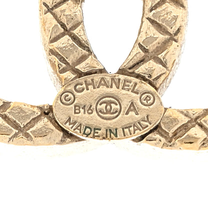 Chanel Quilted CC Earrings Gold 4 of 4
