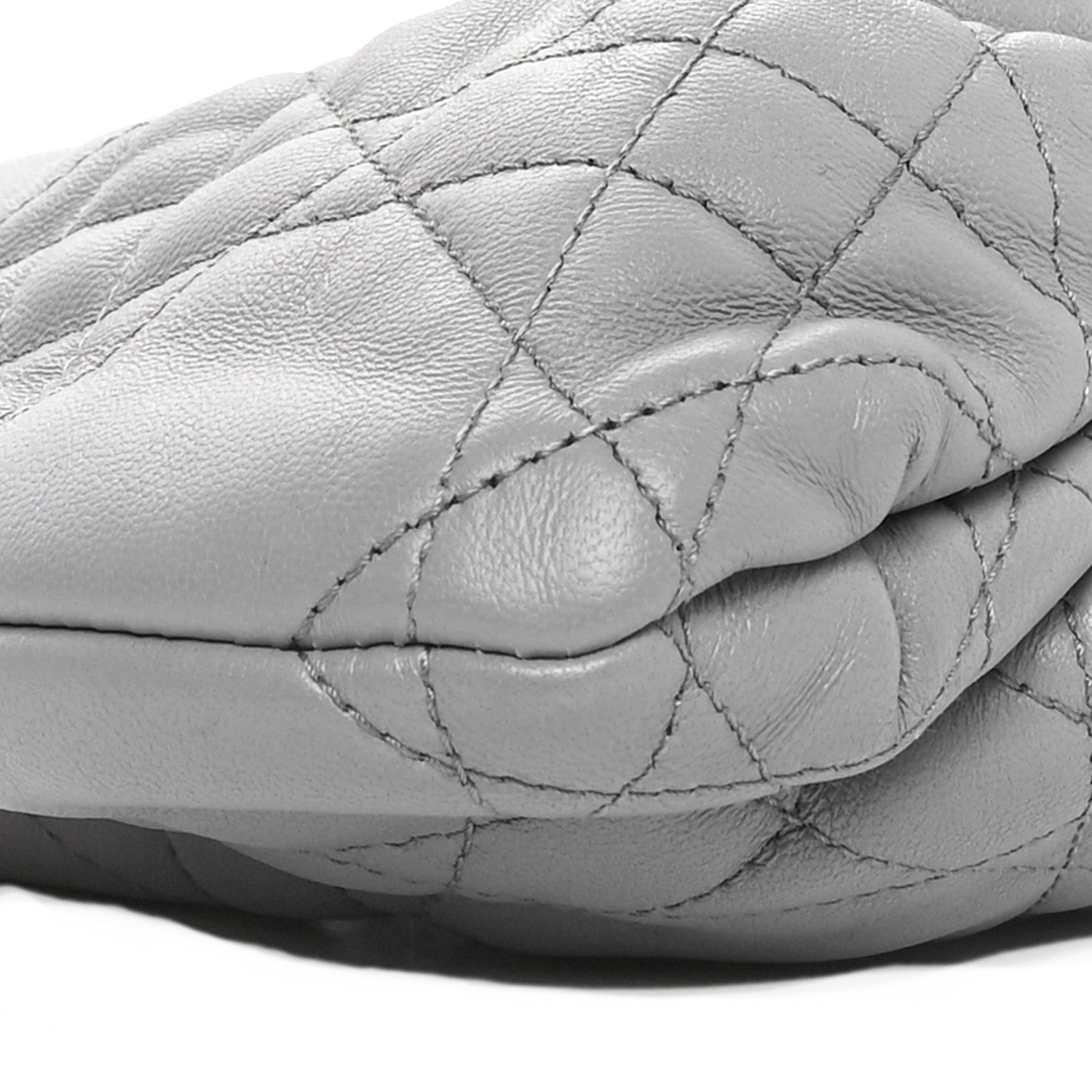 Christian Dior Lambskin Supple Macrocannage Small Ammi Bag Grey 9 of 10