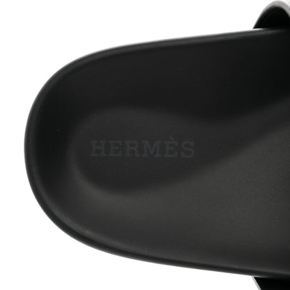 Hermes Calfskin Studded Womens Chypre Sandals 37 Black 7 of 9