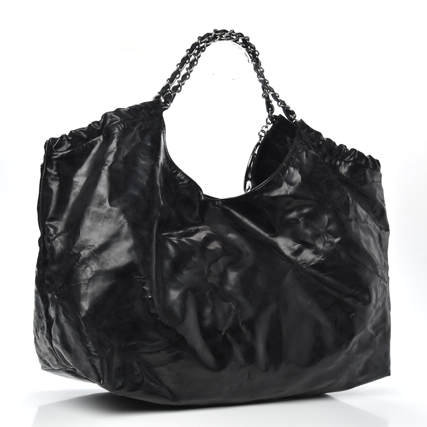 Chanel Vinyl XL Coco Cabas Black 3 of 15