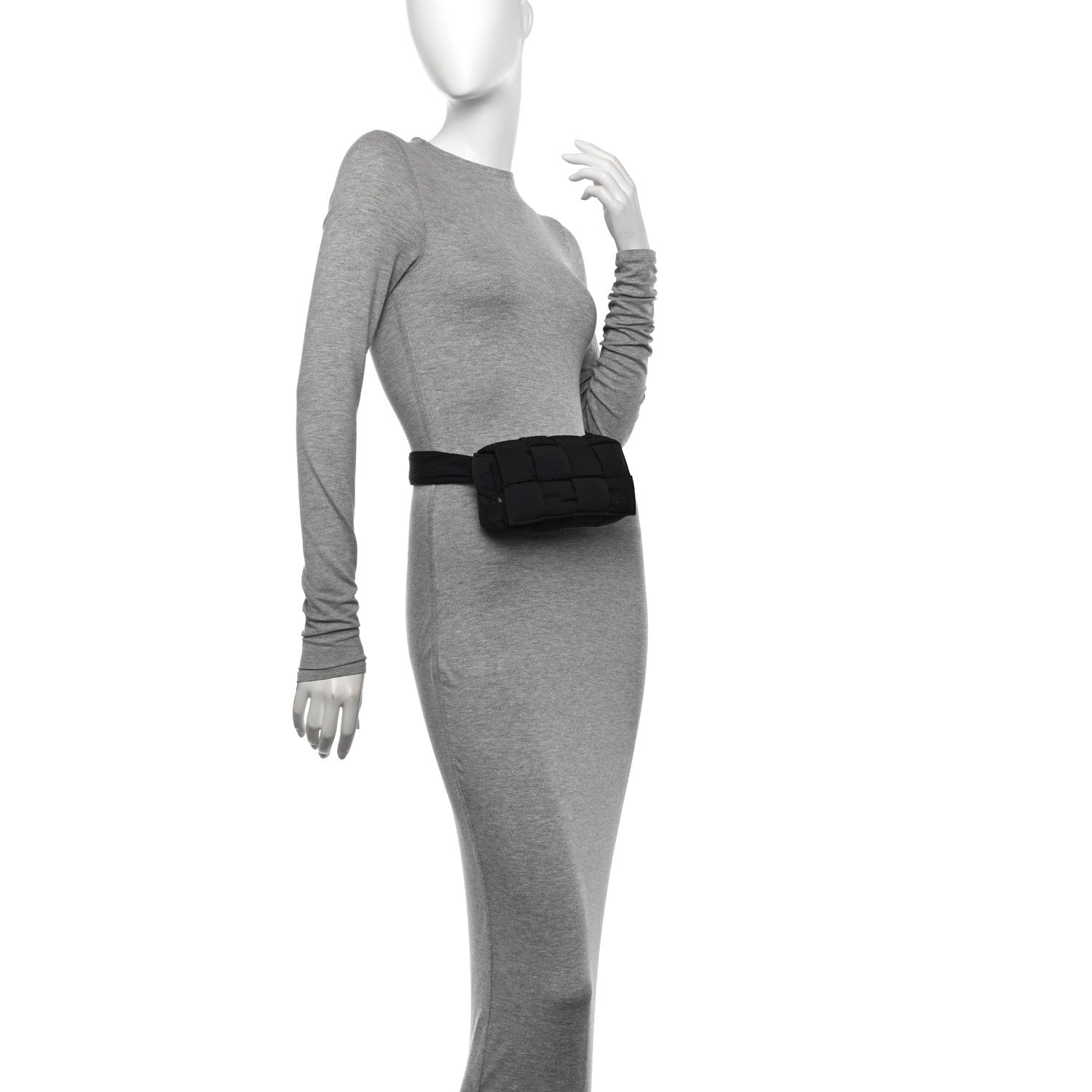 Bottega Veneta Nylon Intrecciato Padded Tech Mini Cassette Belt Bag Black 2 of 11