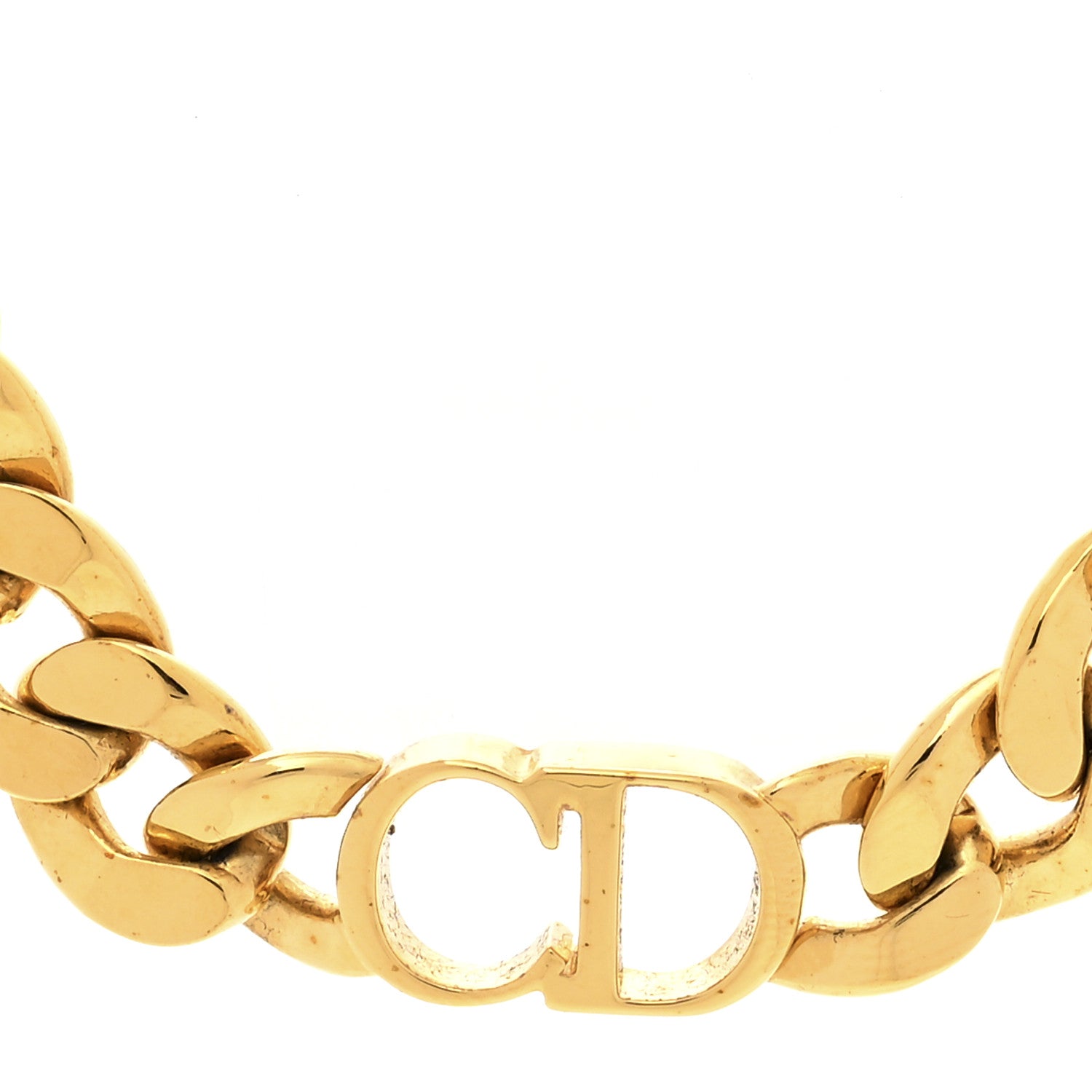Christian Dior Metal Danseuse Etoile Chain Choker Necklace Gold 3 of 4