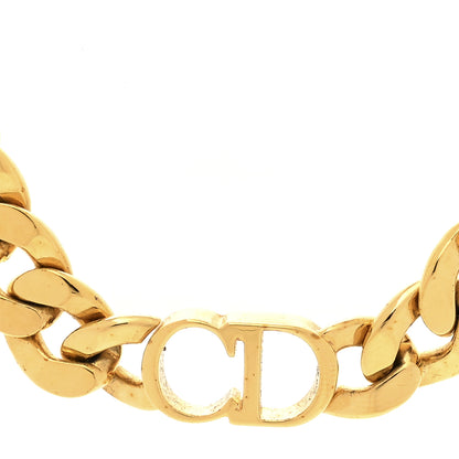 Christian Dior Metal Danseuse Etoile Chain Choker Necklace Gold 3 of 4