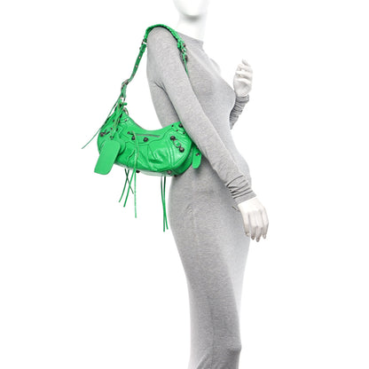Balenciaga Agneau Arena Small Le Cagole Shoulder Bag Vivid Green 2 of 13