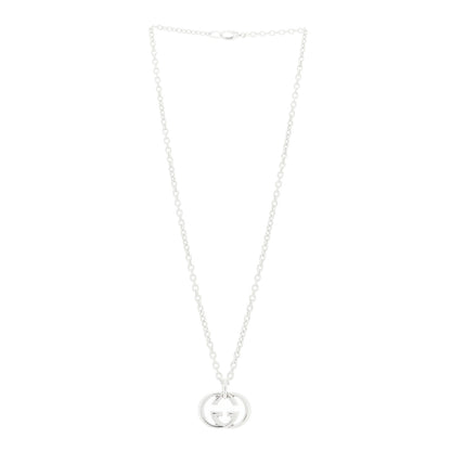 Gucci Sterling Silver Britt Interlocking GG Pendant Necklace 3 of 4