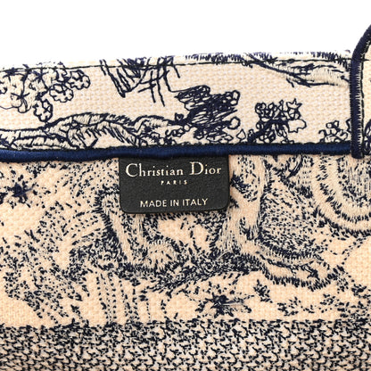 Christian Dior Canvas Embroidered Medium Dioriviera Toile De Jouy Book Tote Blue 5 of 9