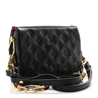 Louis Vuitton Lambskin Embossed Monogram Coussin BB Black 2 of 8