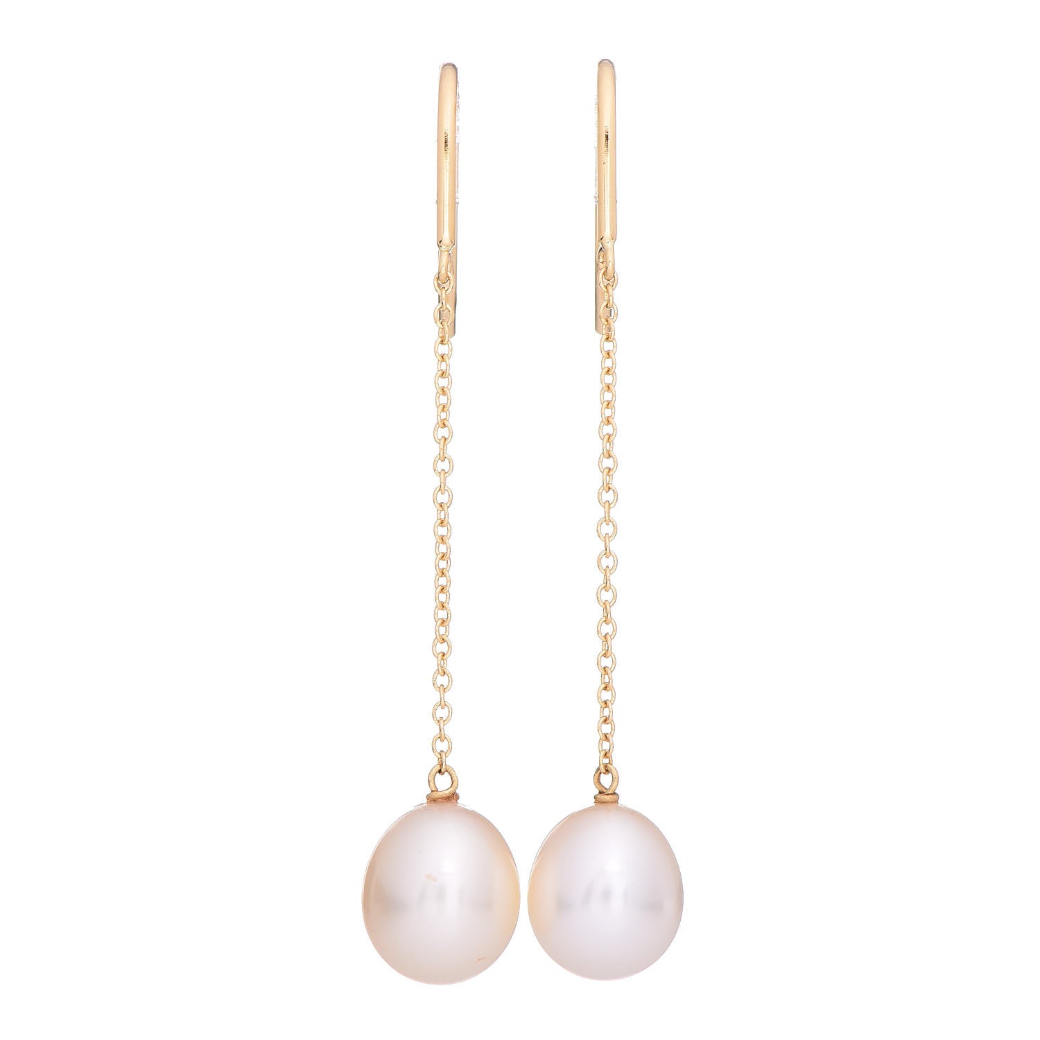 Tiffany 18K Yellow Gold Elsa Peretti Pearls By The Yard Drop Earrings 1 of 3