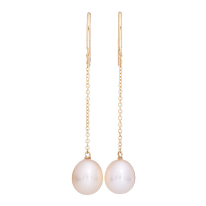 Tiffany 18K Yellow Gold Elsa Peretti Pearls By The Yard Drop Earrings 1 of 3