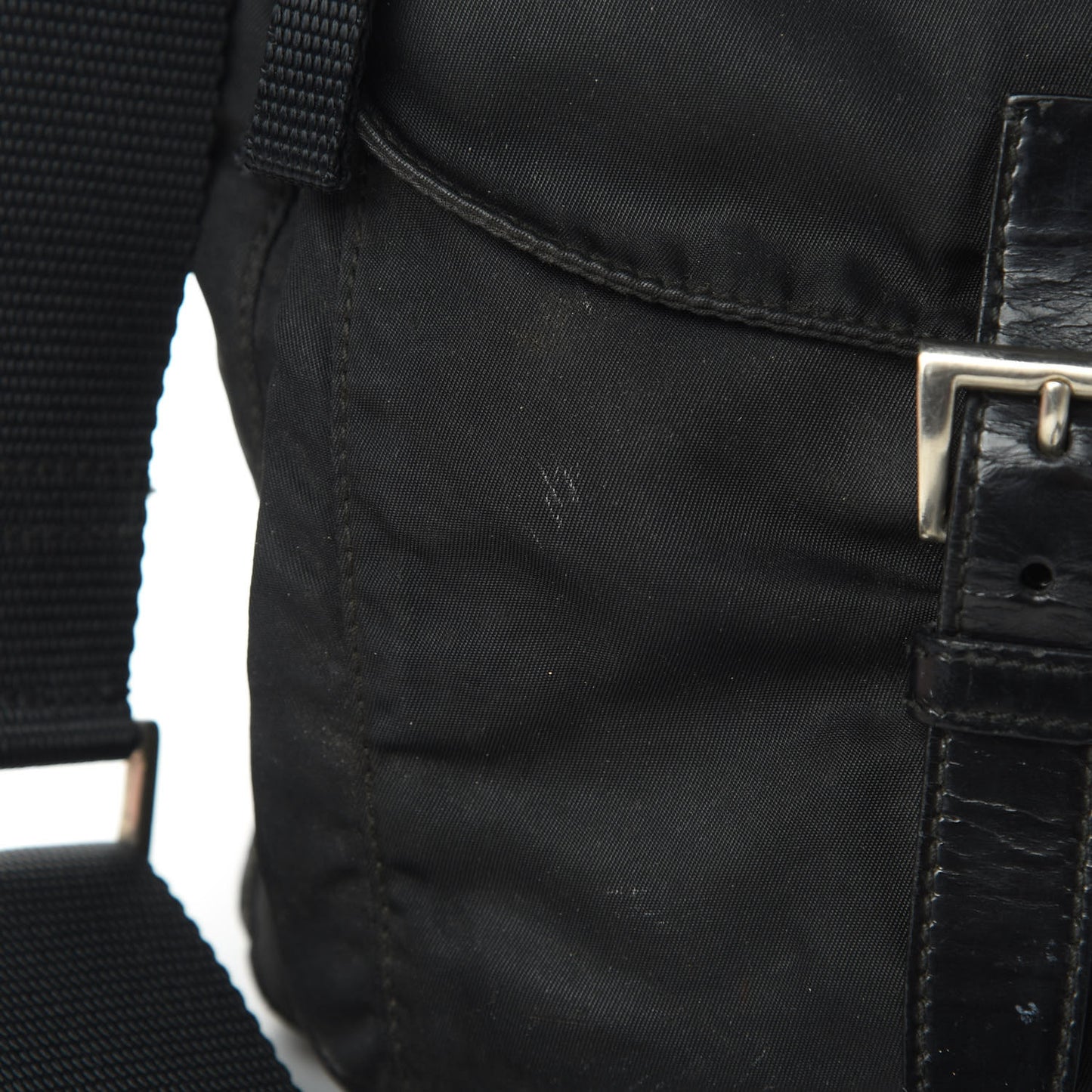 Nylon Vela Sport Messenger Bag Black