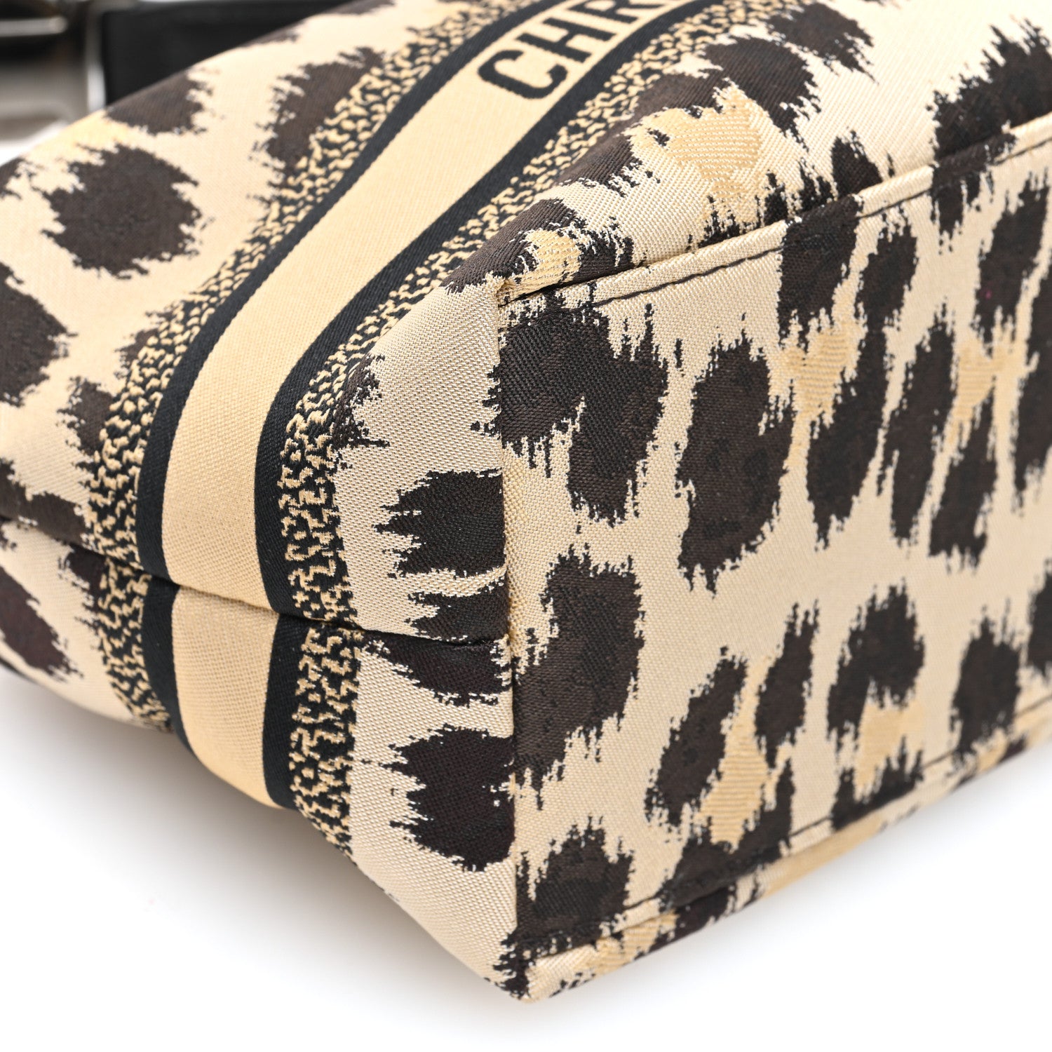 Christian Dior Canvas Mizza Embroidered Leopard DiorTravel Nomad Pouch Beige 8 of 9