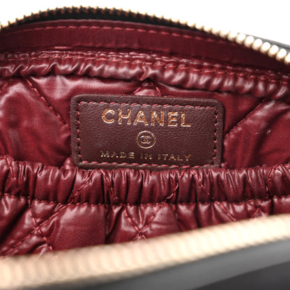 Chanel Lambskin Quilted Small Curvy Pouch Cosmetic Case Black 6 of 7