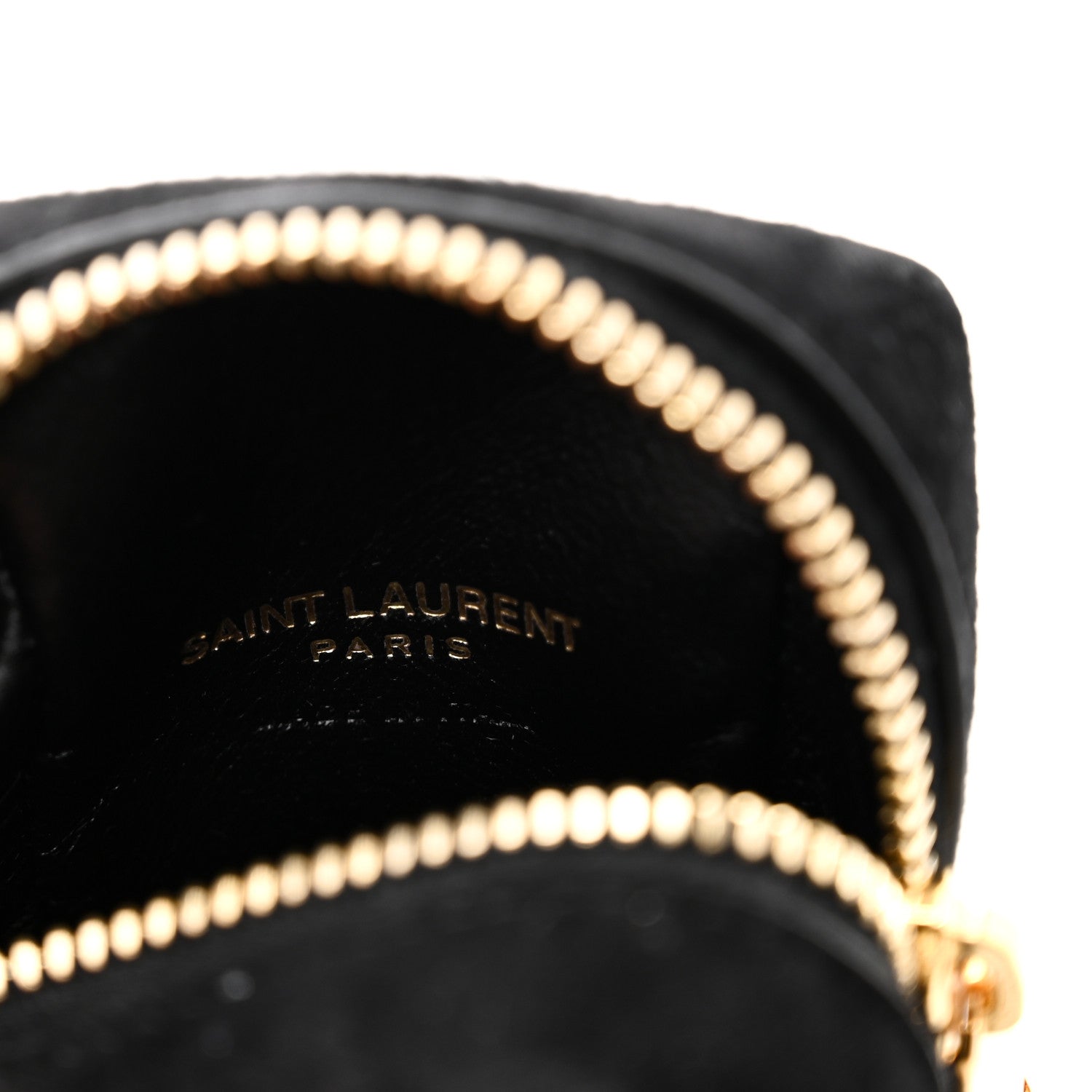 Saint Laurent Suede Lambskin Jaime Cube Charm Keychain Black 6 of 6