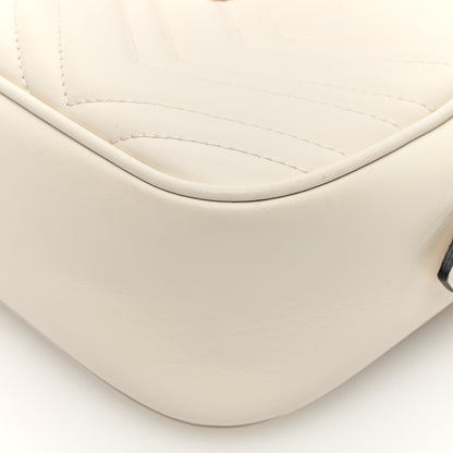Gucci Calfskin Matelasse Small GG Marmont Chain Shoulder Bag White 10 of 10