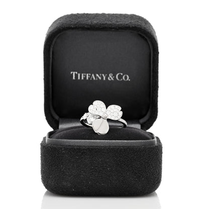 Tiffany Platinum Diamond Paper Flowers Mixed Cluster Ring 52 6 5 of 5