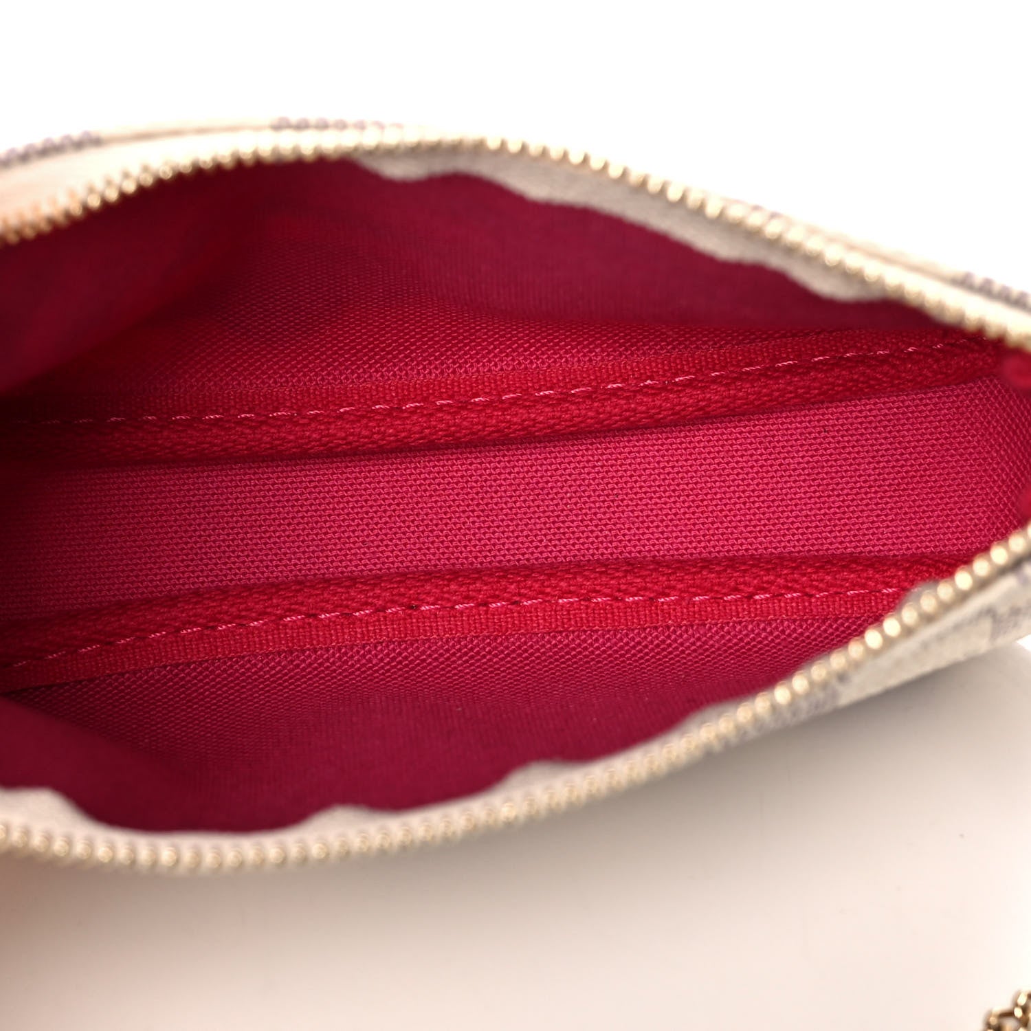 Louis Vuitton Damier Azur 2021 Christmas Animation Hollywood Mini Pochette Accessories Fuchsia 5 of 11