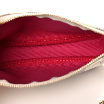 Louis Vuitton Damier Azur 2021 Christmas Animation Hollywood Mini Pochette Accessories Fuchsia 5 of 11