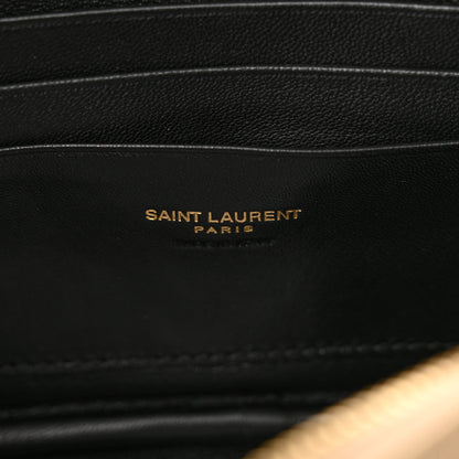 Saint Laurent Grain De Poudre Matelasse Monogram Mini Lou Camera Bag Ivory Natural 6 of 11