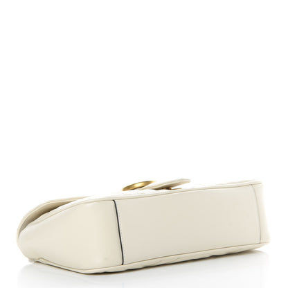 Gucci Calfskin Matelasse Small GG Marmont Shoulder Bag White 4 of 13