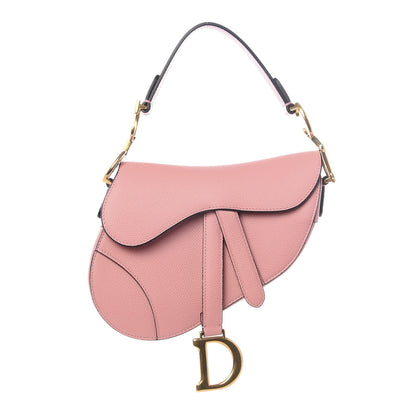 Christian Dior Grained Calfskin Mini Saddle Bag Pink 1 of 9