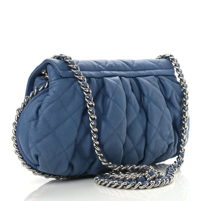 Chanel Washed Lambskin Quilted Mini Chain Around Flap Blue 3 of 15