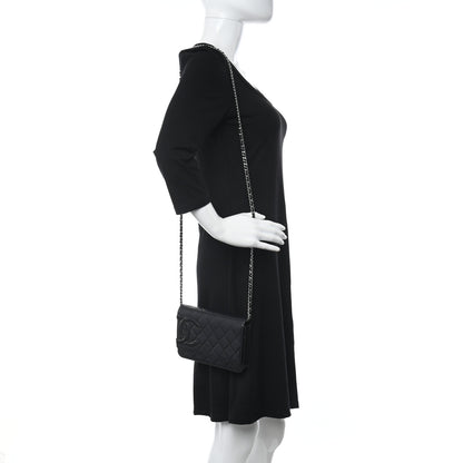 Chanel Calfskin Quilted Cambon Wallet On Chain WOC Black 2 of 14