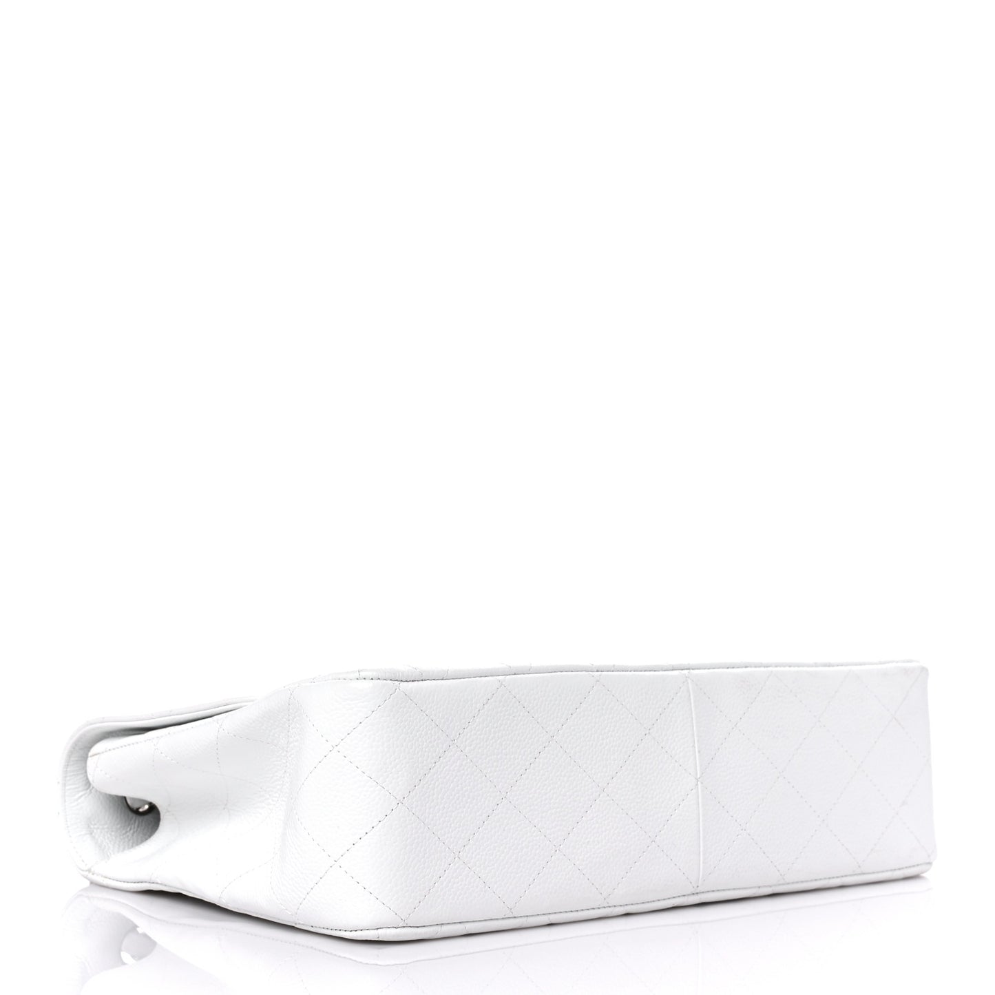 Caviar Quilted Jumbo Single Flap White