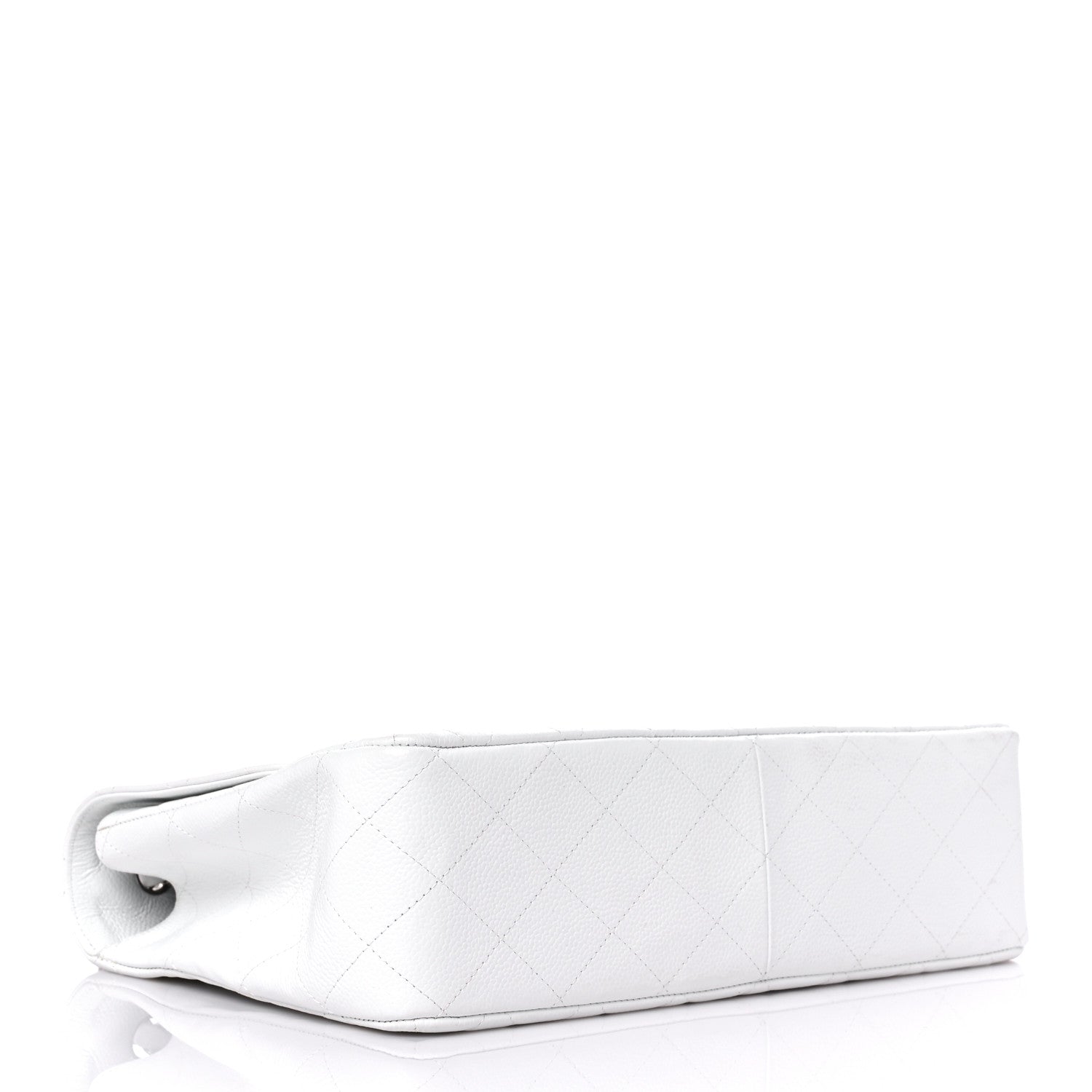 Chanel Caviar Quilted Jumbo Single Flap White 4 of 14