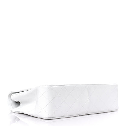 Chanel Caviar Quilted Jumbo Single Flap White 4 of 14