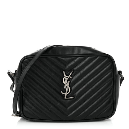 Saint Laurent Calfskin Matelasse Monogram Lou Camera Bag Black 1 of 12